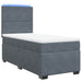 Pat box spring cu saltea, gri închis, 80x200 cm, catifea - WALTI WALTI