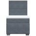 Pat box spring cu saltea, gri închis, 80x200 cm, catifea - WALTI WALTI