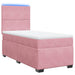 Pat box spring cu saltea, roz, 80x200 cm, catifea - WALTI WALTI