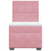 Pat box spring cu saltea, roz, 80x200 cm, catifea - WALTI WALTI