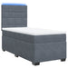 Pat box spring cu saltea, gri închis, 80x200 cm, catifea - WALTI WALTI