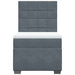 Pat box spring cu saltea, gri închis, 80x200 cm, catifea - WALTI WALTI