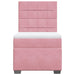 Pat box spring cu saltea, roz, 80x200 cm, catifea - WALTI WALTI