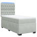 Pat continental cu saltea, gri deschis, 80x200 cm, catifea - WALTI WALTI