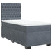 Pat box spring cu saltea, gri închis, 80x200 cm, catifea - WALTI WALTI