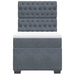 Pat box spring cu saltea, gri închis, 80x200 cm, catifea - WALTI WALTI