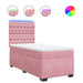 Pat box spring cu saltea, roz, 80x200 cm, catifea - WALTI WALTI