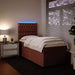 Pat box spring cu saltea, roz, 80x200 cm, catifea - WALTI WALTI
