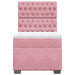 Pat box spring cu saltea, roz, 80x200 cm, catifea - WALTI WALTI