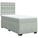Pat continental cu saltea, gri deschis, 80x200 cm, catifea - WALTI WALTI
