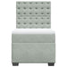 Pat continental cu saltea, gri deschis, 80x200 cm, catifea - WALTI WALTI
