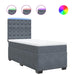 Pat box spring cu saltea, gri închis, 80x200 cm, catifea - WALTI WALTI
