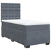 Pat box spring cu saltea, gri închis, 80x200 cm, catifea - WALTI WALTI