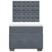 Pat box spring cu saltea, gri închis, 80x200 cm, catifea - WALTI WALTI