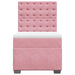Pat box spring cu saltea, roz, 80x200 cm, catifea - WALTI WALTI