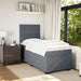 Pat box spring cu saltea, gri închis, 90x190 cm, catifea - WALTI WALTI