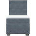 Pat box spring cu saltea, gri închis, 90x190 cm, catifea - WALTI WALTI