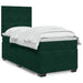 Pat box spring cu saltea, verde închis, 90x190 cm, catifea - WALTI WALTI
