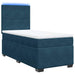Pat box spring cu saltea, albastru, 90x190 cm, catifea - WALTI WALTI