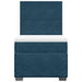 Pat box spring cu saltea, albastru, 90x190 cm, catifea - WALTI WALTI