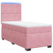 Pat box spring cu saltea, roz, 90x190 cm, catifea - WALTI WALTI