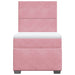 Pat box spring cu saltea, roz, 90x190 cm, catifea - WALTI WALTI