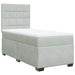 Pat box spring cu saltea, gri deschis, 90x190 cm, catifea - WALTI WALTI