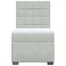Pat box spring cu saltea, gri deschis, 90x190 cm, catifea - WALTI WALTI