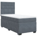 Pat box spring cu saltea, gri închis, 90x190 cm, catifea - WALTI WALTI