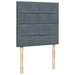 Pat box spring cu saltea, gri închis, 90x190 cm, catifea - WALTI WALTI
