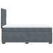 Pat box spring cu saltea, gri închis, 90x190 cm, catifea - WALTI WALTI