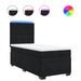 Pat box spring cu saltea, negru, 90x190 cm, catifea - WALTI WALTI