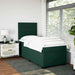 Pat box spring cu saltea, verde închis, 90x190 cm, catifea - WALTI WALTI