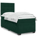 Pat box spring cu saltea, verde închis, 90x190 cm, catifea - WALTI WALTI
