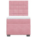 Pat box spring cu saltea, roz, 90x190 cm, catifea - WALTI WALTI