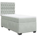 Pat box spring cu saltea, gri deschis, 90x190 cm, catifea - WALTI WALTI