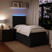 Pat box spring cu saltea, negru, 90x190 cm, catifea - WALTI WALTI