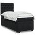Pat box spring cu saltea, negru, 90x190 cm, catifea - WALTI WALTI