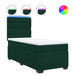 Pat box spring cu saltea, verde închis, 90x190 cm, catifea - WALTI WALTI
