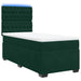 Pat box spring cu saltea, verde închis, 90x190 cm, catifea - WALTI WALTI