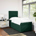 Pat box spring cu saltea, verde închis, 90x190 cm, catifea - WALTI WALTI
