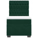 Pat box spring cu saltea, verde închis, 90x190 cm, catifea - WALTI WALTI