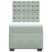Pat box spring cu saltea, gri deschis, 90x190 cm, catifea - WALTI WALTI