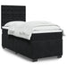 Pat box spring cu saltea, negru, 90x190 cm, catifea - WALTI WALTI
