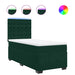 Pat box spring cu saltea, verde închis, 90x190 cm, catifea - WALTI WALTI