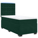 Pat box spring cu saltea, verde închis, 90x190 cm, catifea - WALTI WALTI