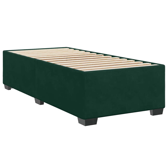 Pat box spring cu saltea, verde închis, 90x190 cm, catifea - WALTI WALTI