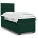 Pat box spring cu saltea, verde închis, 90x190 cm, catifea - WALTI WALTI