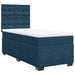 Pat box spring cu saltea, albastru, 90x190 cm, catifea - WALTI WALTI