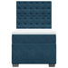 Pat box spring cu saltea, albastru, 90x190 cm, catifea - WALTI WALTI
